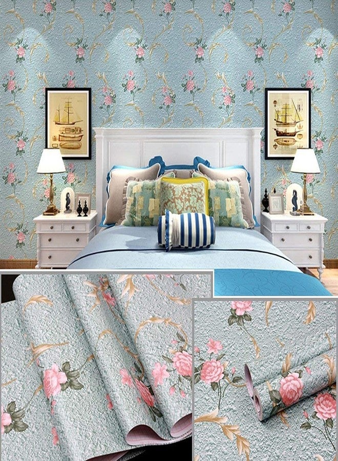 PIXELPACE Self Adhesive Peel & Stick 45 x 304 cm Waterproof Wallpaper for Living Room Hall Bedroom Decoration PVC Vinyl DIY Wall Stickers Multicolor, Count of (1, Pink Rose) - Image 2